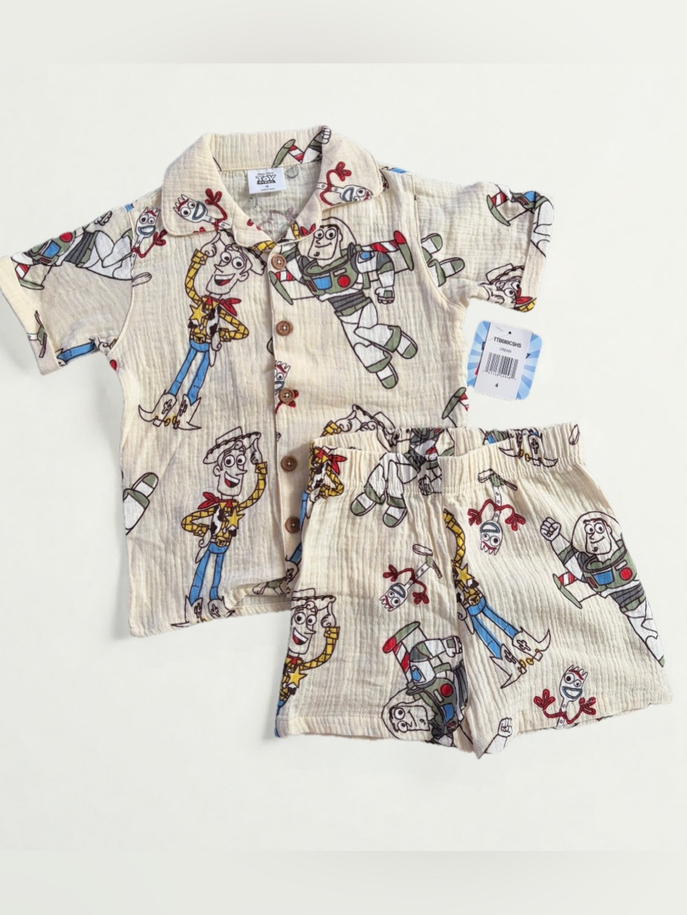 Disney Beige Toy Story Short-Sleeve summer Set